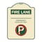 Signmission Fire Lane Emergency Vehicles W/ No Parking Heavy-Gauge Aluminum Sign, 24" x 18", TG-1824-24015 A-DES-TG-1824-24015 - alternate 1